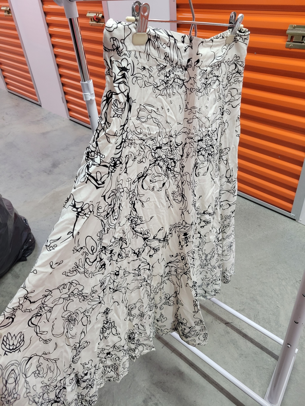 Women's White Floral-Print Maxi Skirt
